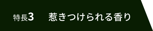 特長3 惹きつけられる香り